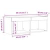 vidaXL Έπιπλο Τηλεόρασης με LED Καπνιστή Δρυς 80x30x30 εκ.