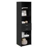 vidaXL Highboard &Mu;&alpha;ύ&rho;&eta; &Omicron;&xi;&upsilon;ά 50 x 42,5 x 185 &epsilon;&kappa;. &Epsilon;&pi;&epsilon;&xi;&epsilon;&rho;&gamma;&alpha;&sigma;&mu;έ&nu;&omicron; &xi;ύ&lambda;&omicron;