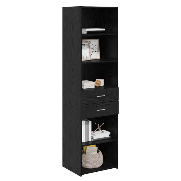 vidaXL Highboard &Mu;&alpha;ύ&rho;&eta; &Omicron;&xi;&upsilon;ά 50 x 42,5 x 185 &epsilon;&kappa;. &Epsilon;&pi;&epsilon;&xi;&epsilon;&rho;&gamma;&alpha;&sigma;&mu;έ&nu;&omicron; &xi;ύ&lambda;&omicron;