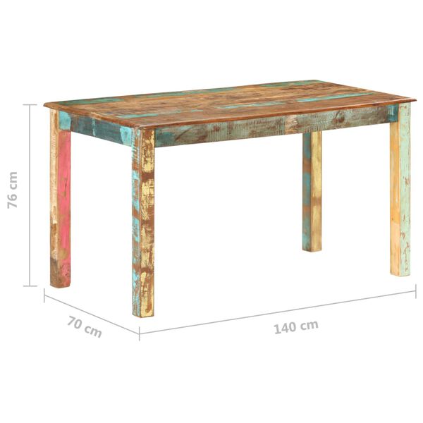 vidaXL Τραπεζαρία 140 x 70 x 76 εκ. από Μασίφ Ανακυκλωμένο Ξύλο