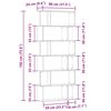 vidaXL Ντουλάπι βιβλίων Παλιό ξύλο 80x24x192 cm Κατασκευασμένο ξύλο