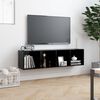 vidaXL Βιβλιοθήκη/Έπιπλο Τηλεόρασης Μαύρο 143 x 30 x 36 εκ.