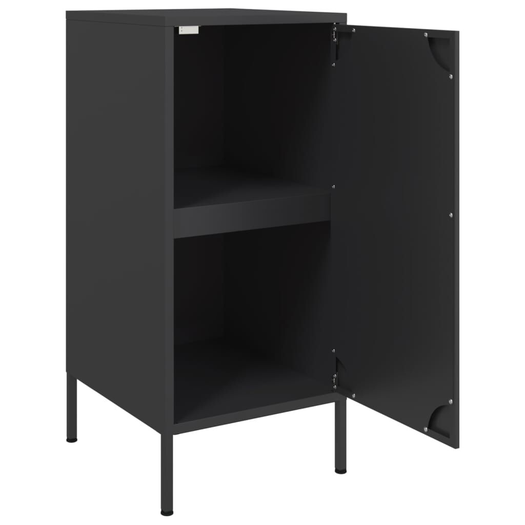 vidaXL Ντουλάπι Μαύρο 36 x 39 x 79 εκ. από Χάλυβα