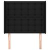 vidaXL Κεφαλάρι με Πτερύγια Μαύρο 83x16x118/128 εκ. Υφασμάτινο
