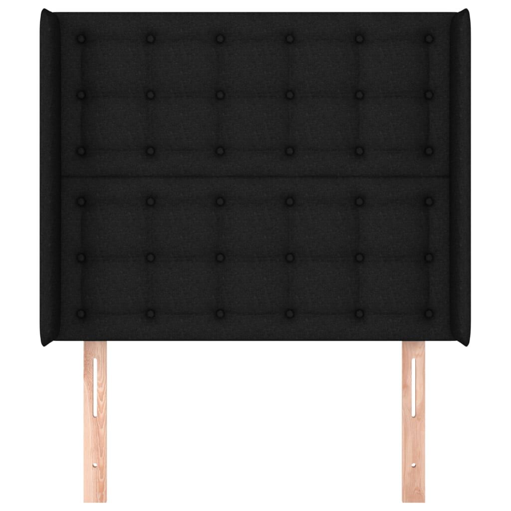 vidaXL Κεφαλάρι με Πτερύγια Μαύρο 83x16x118/128 εκ. Υφασμάτινο