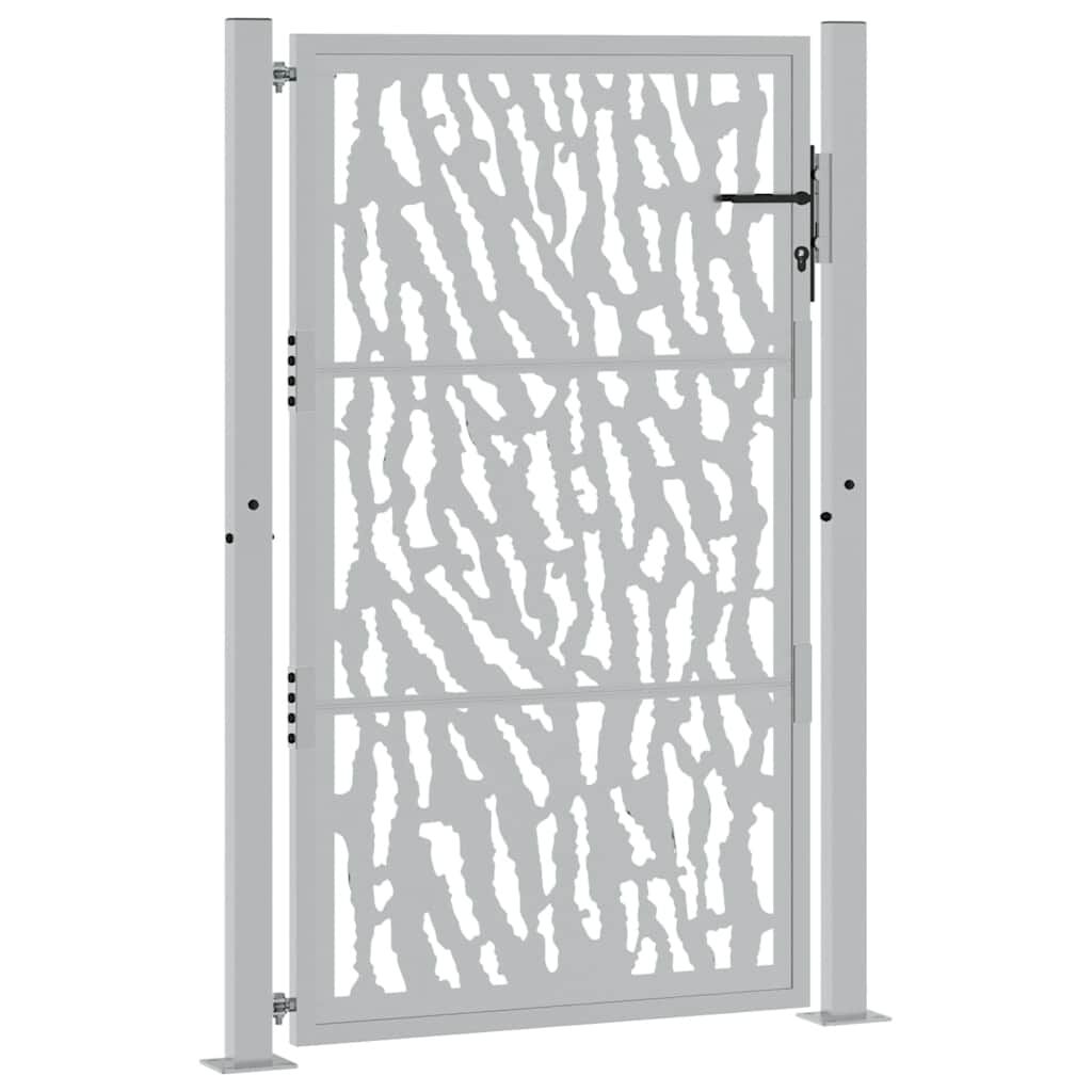 vidaXL Πύλη κήπου 105x155 cm από διαβρωμένο χάλυβα με σχέδιο ίχνος
