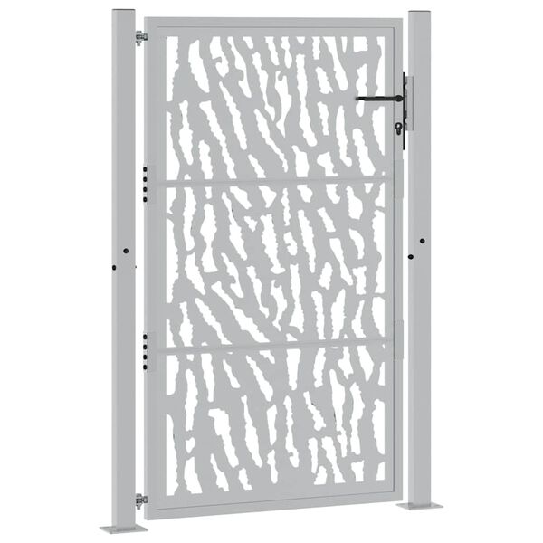 vidaXL Πύλη κήπου 105x155 cm από διαβρωμένο χάλυβα με σχέδιο ίχνος