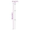vidaXL Στύλος Περιφράξεων Άλλο 26 pcs Γκρι 3,2 x 3,2 x 100 εκ Ατσάλι