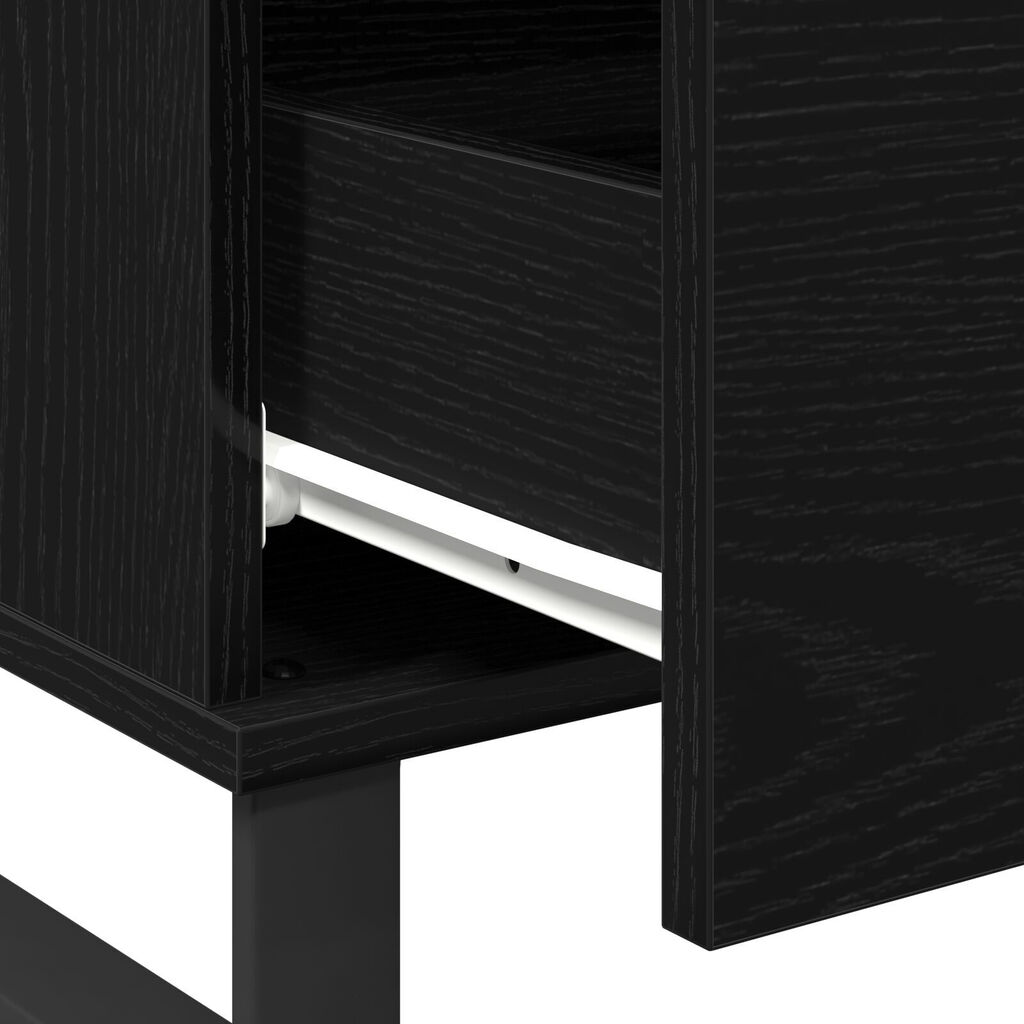 vidaXL Τραπέζι Καφέ Μαύρο Δρυς 90x50x36,5 εκ Επεξεργασμένο ξύλο