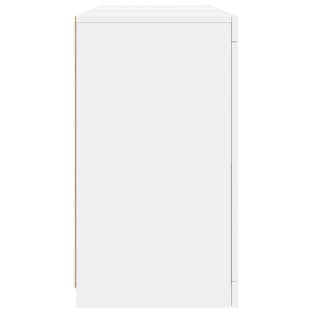 vidaXL Μπουφές με Φώτα LED Λευκός 123 x 37 x 67 εκ.