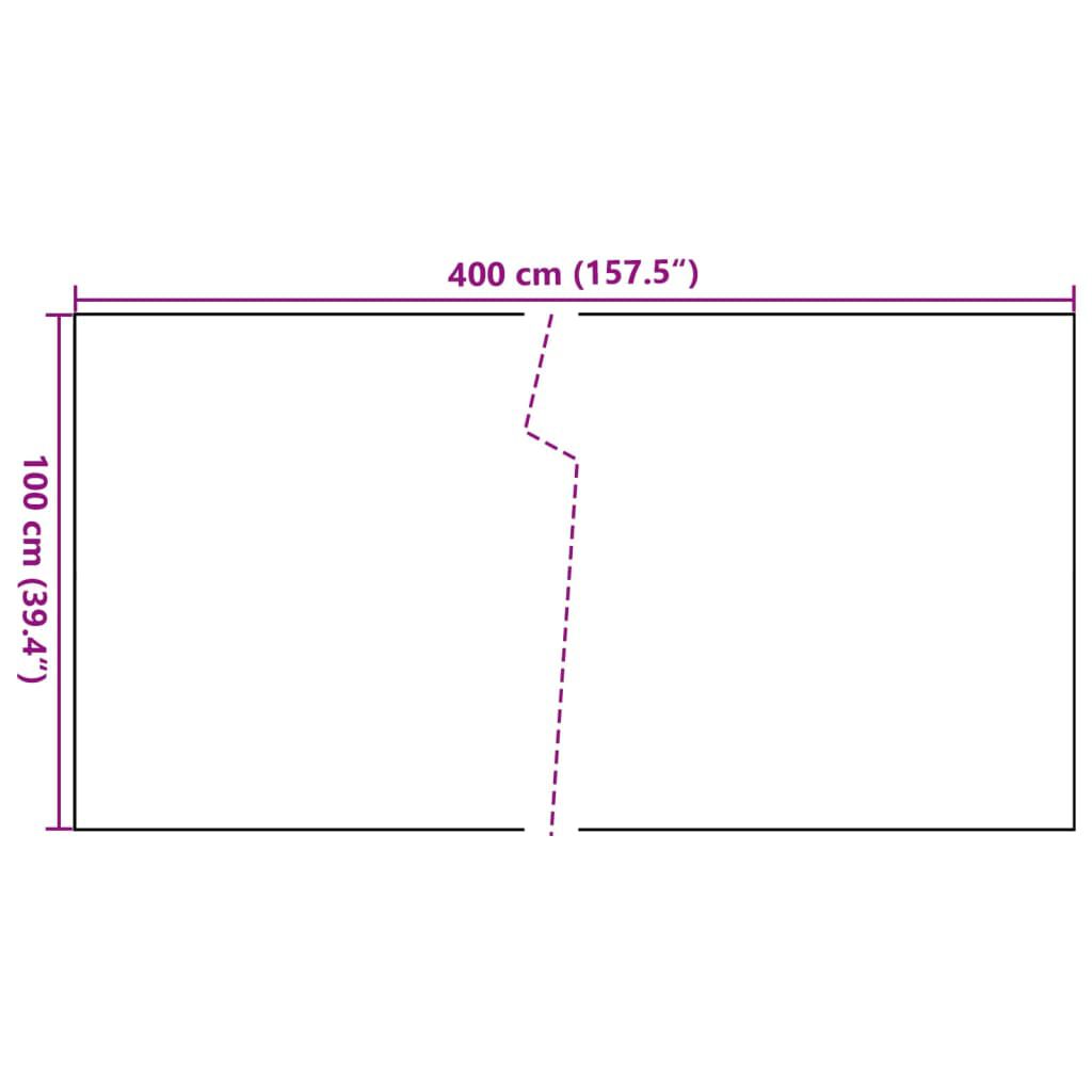 vidaXL Διαχωριστικό Βεράντας Ανθρακί 400 x 100 εκ. από Συνθετικό Ρατάν