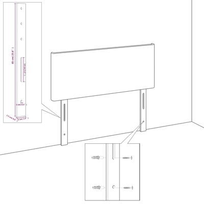 vidaXL Κεφαλάρι Κρεβατιού Ανοιχτό Γκρι 90x5x78/88 εκ. Υφασμάτινο