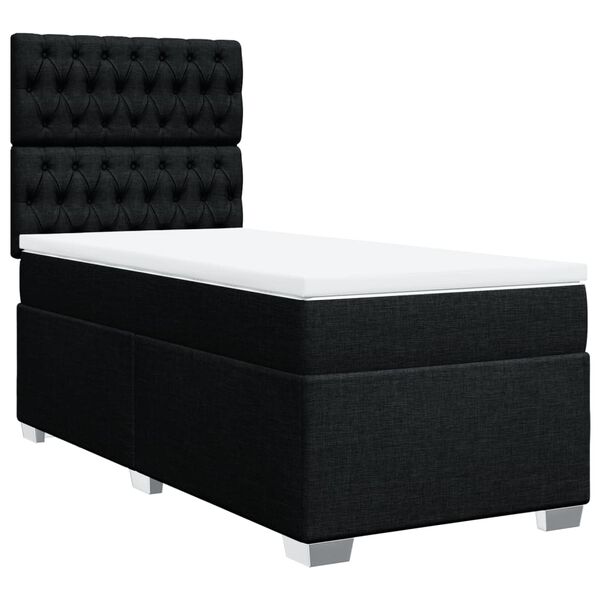vidaXL &Kappa;&rho;&epsilon;&beta;ά&tau;&iota; Boxspring &mu;&epsilon; &Sigma;&tau;&rho;ώ&mu;&alpha; &Mu;&alpha;ύ&rho;&omicron; 90x200 &epsilon;&kappa;. &Upsilon;&phi;&alpha;&sigma;&mu;ά&tau;&iota;&nu;&omicron;