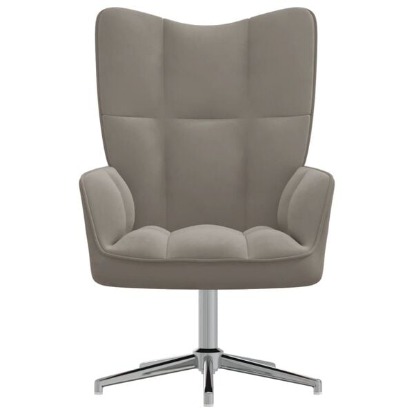 vidaXL Πολυθρόνα Relax Ανοιχτό Γκρι Βελούδινη