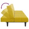vidaXL Καναπές Κρεβάτι Διθέσιος με Υποπόδιο Κίτρινος Βελούδινος