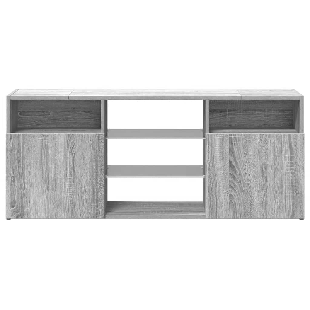 vidaXL Έπιπλο Τηλεόρασης με LED Γκρι Sonoma 120 x 30 x 50 εκ.