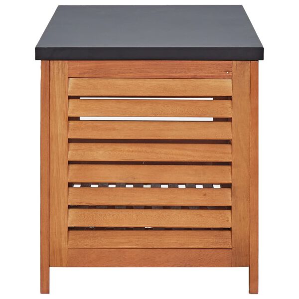 vidaXL Μπαούλο Αποθήκευσης Κήπου 150x50x55 εκ. Μασίφ Ξύλο Ευκαλύπτου