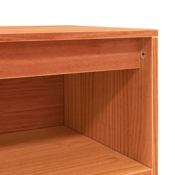 vidaXL Πλαϊνό γραφείο Καφέ κεριού 70 x 34 x 80 εκ Μασίφ ξύλο πεύκου