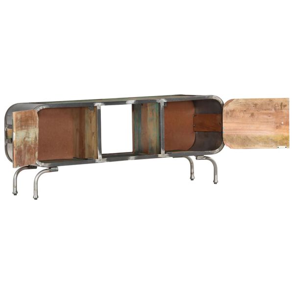vidaXL Έπιπλο Τηλεόρασης 110x30x42εκ. Πολύχρωμο από Μασίφ Ανακυκ. Ξύλο