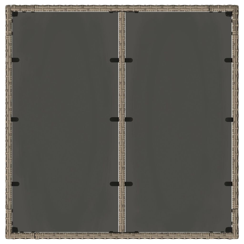 vidaXL Σέτ φαγητού για κήπο 3 pcs Γκρι και Καφέ 90 x 90 x 75 cm