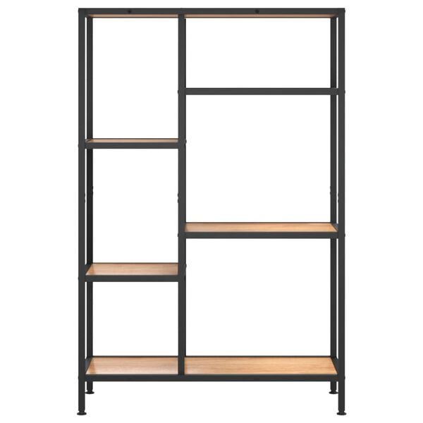 vidaXL Βιβλιοθήκη 80 x 30 x 120 εκ. από Ατσάλι και Επεξεργασμένο Ξύλο