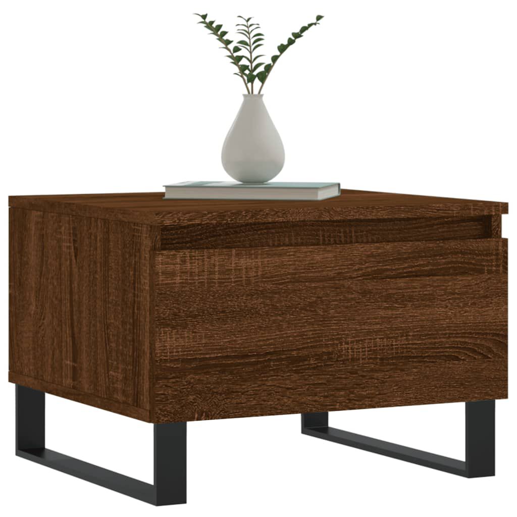vidaXL Τραπεζάκια Σαλονιού 2 τεμ. Καφέ Δρυς 50x46x35 εκ. Επεξ. Ξύλο