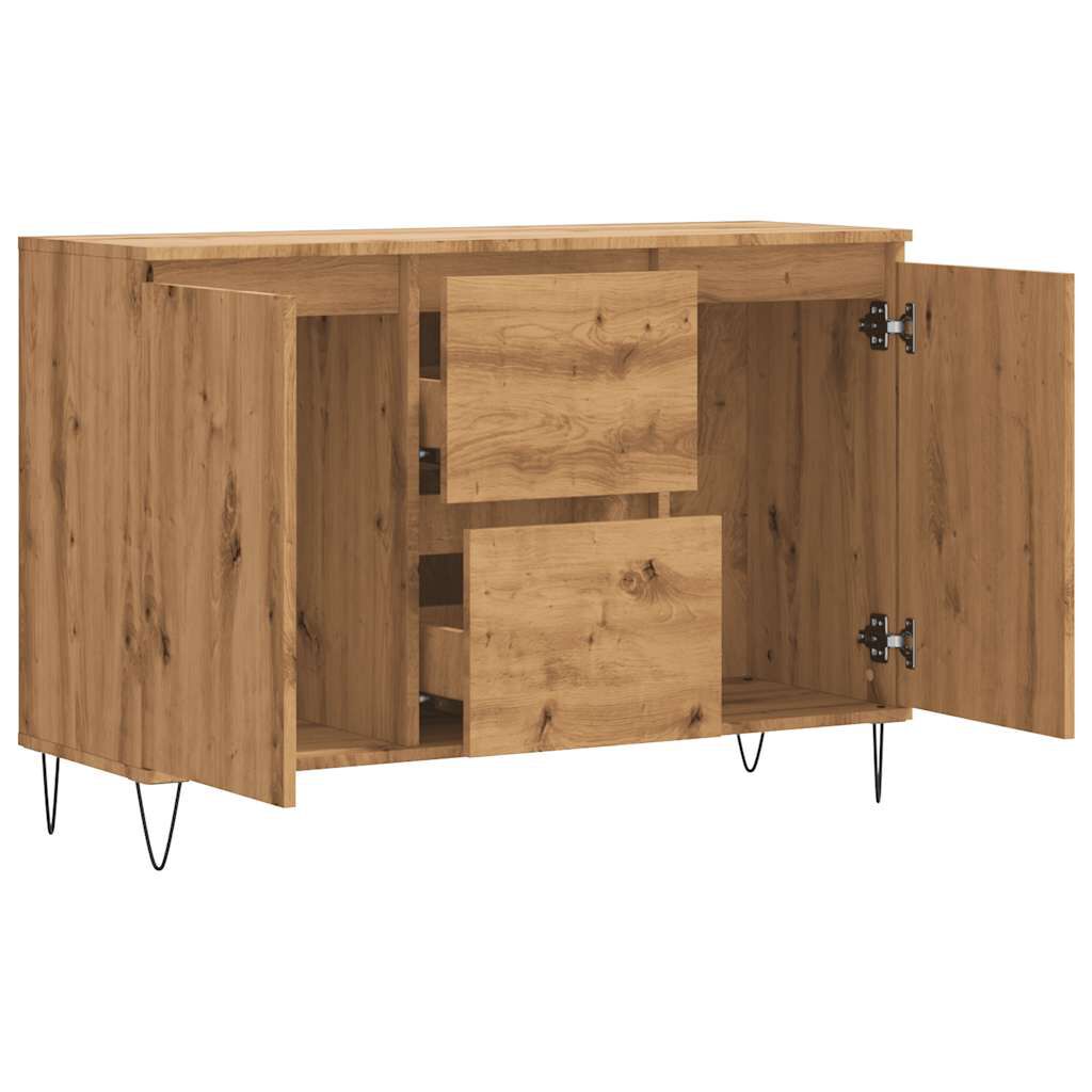 vidaXL Μπουφές Δρυς τεχνίτης 101,5 x 35 x 70 εκ. από Επεξεργασμένο Ξύλο