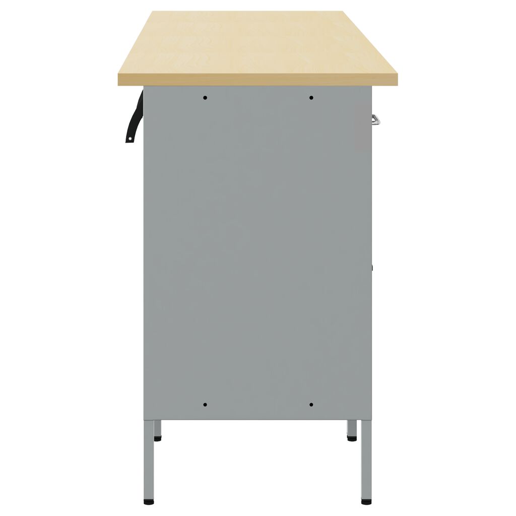 vidaXL Ντουλάπα Εργασίας με συρτάρι 4 pcs Μαύρο 200 x 55 x 85 εκ