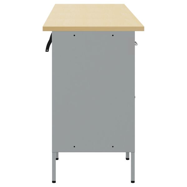 vidaXL Ντουλάπα Εργασίας με συρτάρι 4 pcs Μαύρο 200 x 55 x 85 εκ