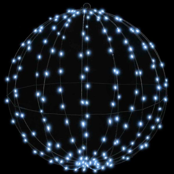 vidaXL Μπάλα με 384 LED 2 pcs Ψυχρό λευκό 60 cm Μέταλλο