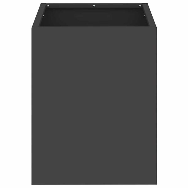 vidaXL Γλάστρα Κήπου Μαύρο 32 x 32 x 40 εκ. Κρύα έλαση από χάλυβα