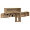 vidaXL Τοίχου Κρεμάστρα με ράφι artisan δρυς 100 x 12 x 43.5 εκ