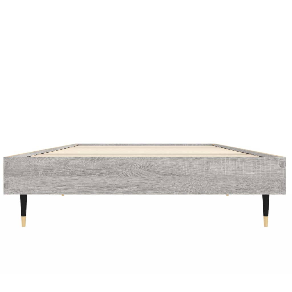 vidaXL Πλαίσιο Κρεβατιού Γκρι Sonoma 75x190 εκ. Επεξεργασμένο Ξύλο