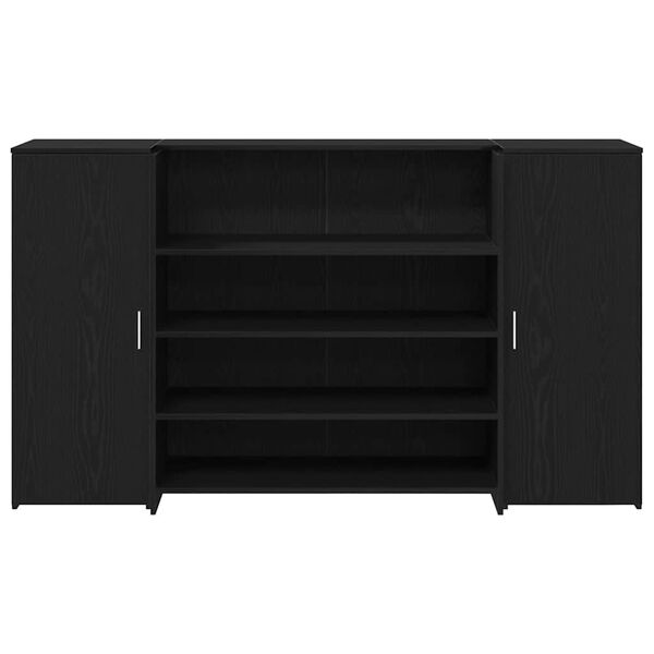 vidaXL Γραφείο υποδοχής Μαύρο Δρυς 180x50x103,5 εκ. Επεξεργασμένο Ξύλο