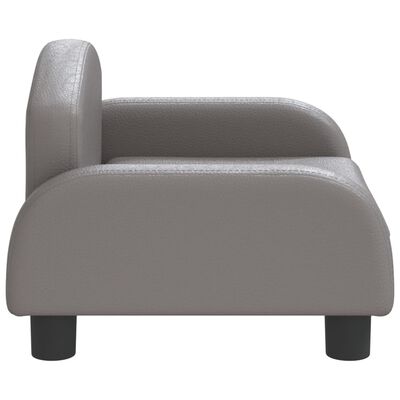 vidaXL Καναπές Παιδικός Γκρι 50x40x30 εκ. από Συνθετικό Δέρμα | vidaXL.gr