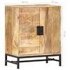 vidaXL Ντουλάπι με Συρτάρια 60 x 35 x 75 εκ. από Μασίφ Ξύλο Μάνγκο