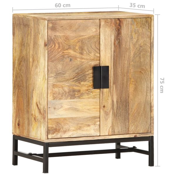 vidaXL Ντουλάπι με Συρτάρια 60 x 35 x 75 εκ. από Μασίφ Ξύλο Μάνγκο
