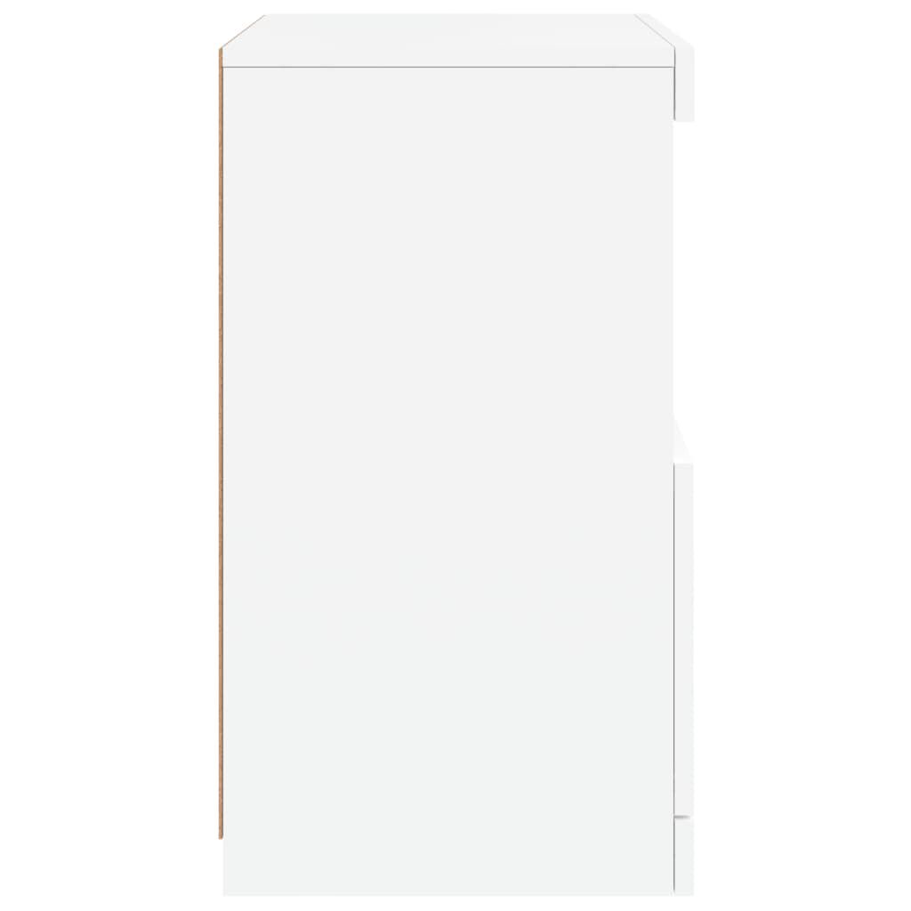 vidaXL Μπουφές με Φώτα LED Λευκός 41 x 37 x 67 εκ.