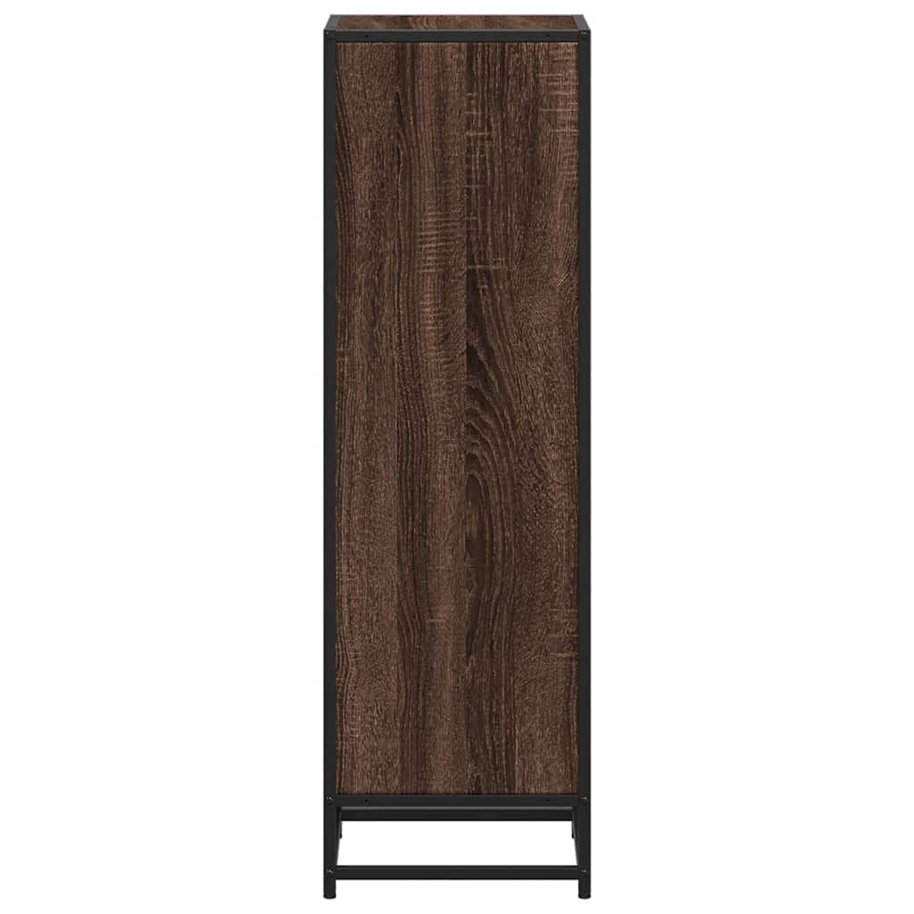 vidaXL Βιβλιοθήκη Καφέ Δρυς 33,5x33x107,5 εκ. από Επεξεργασμένο Ξύλο