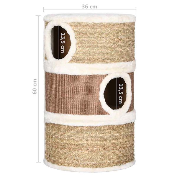 vidaXL Κύλινδρος Ξυσίματος για Γάτες 60 εκ. από Seagrass