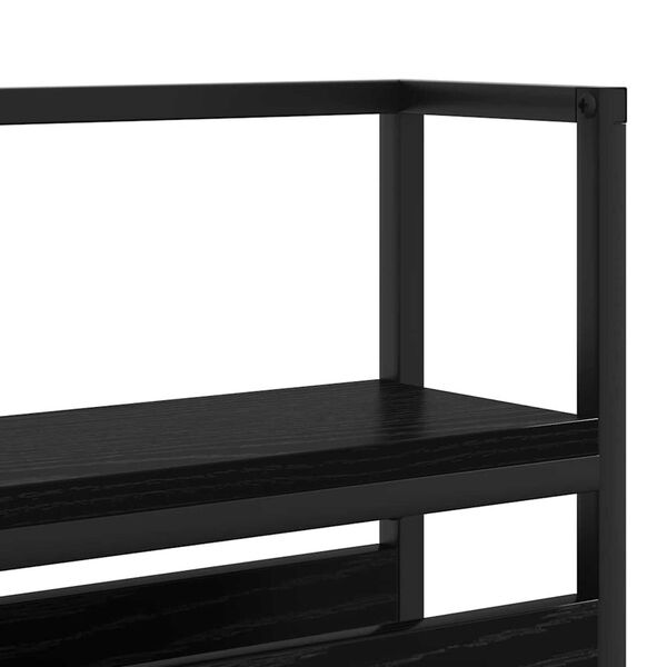 vidaXL Κεφαλάρι Αποθήκης Μαύρη δρυς 75 cm Επεξεργασμένο ξύλο