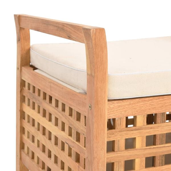 vidaXL Πάγκος με Αποθηκευτικό Χώρο 93 x 49 x 49 εκ Μασίφ Ξύλο Καρυδιάς
