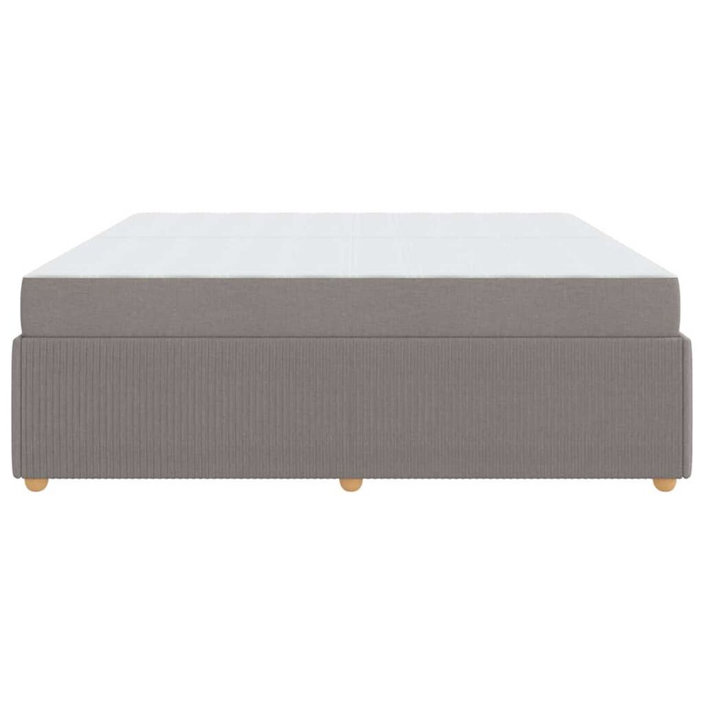 vidaXL Σκελετός κρεβατιού με στρώμα Taupe 200 x 200 cm ύφασμα