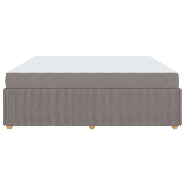 vidaXL Σκελετός κρεβατιού με στρώμα Taupe 200 x 200 cm ύφασμα