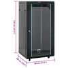 vidaXL Καμπίνα Δικτύου με Περιστ. Πόδια 22U 19" IP20 60x60x120 εκ.