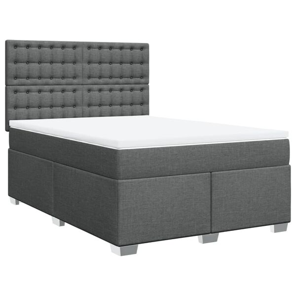 vidaXL &Kappa;&rho;&epsilon;&beta;ά&tau;&iota; Boxspring &mu;&epsilon; &Sigma;&tau;&rho;ώ&mu;&alpha; &Sigma;&kappa;&omicron;ύ&rho;&omicron; &Gamma;&kappa;&rho;&iota; 160x200 &epsilon;&kappa; &Upsilon;&phi;&alpha;&sigma;&mu;ά&tau;&iota;&nu;&omicron;