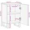 vidaXL Ντουλάπι Μπάνιου Μαύρο 38 x 33 x 58 εκ. από Μασίφ Ξύλο Μάνγκο