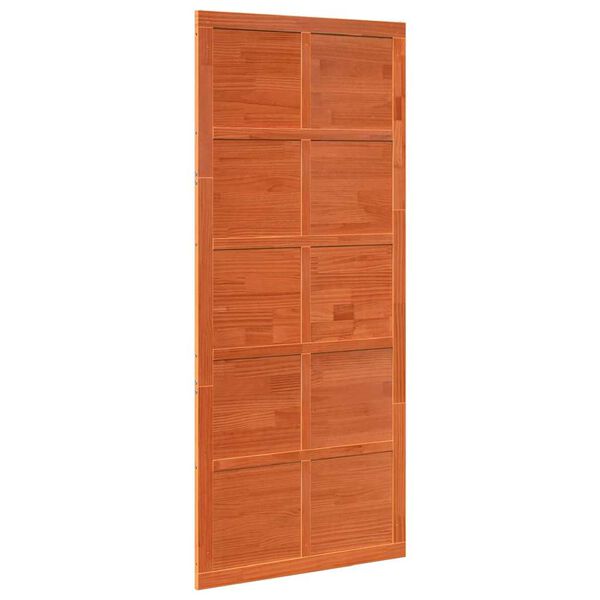 vidaXL Πόρτα αχυρώνα Καφέ κεριού 100 x 210 cm Μασίφ ξύλο πεύκου