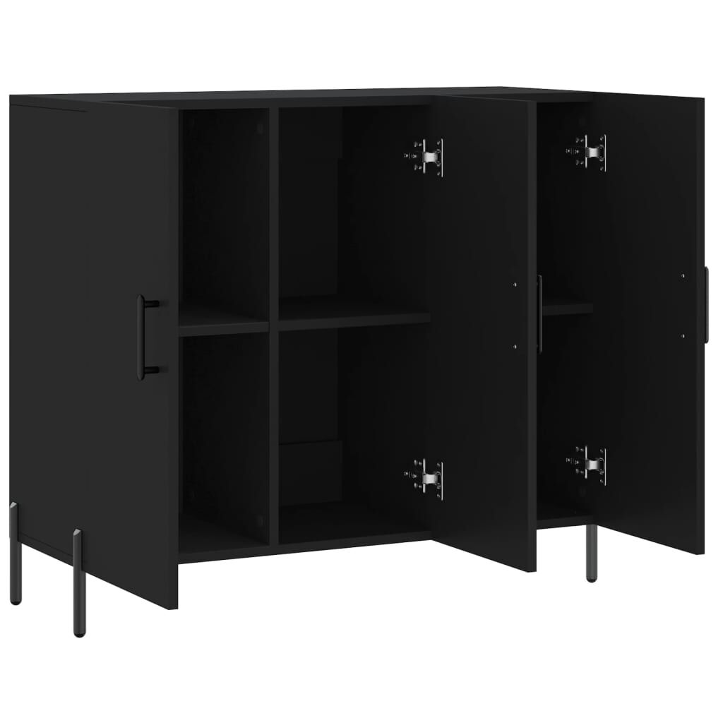 vidaXL Ντουλάπι Μαύρο 90 x 34 x 80 εκ. από Επεξεργασμένο Ξύλο
