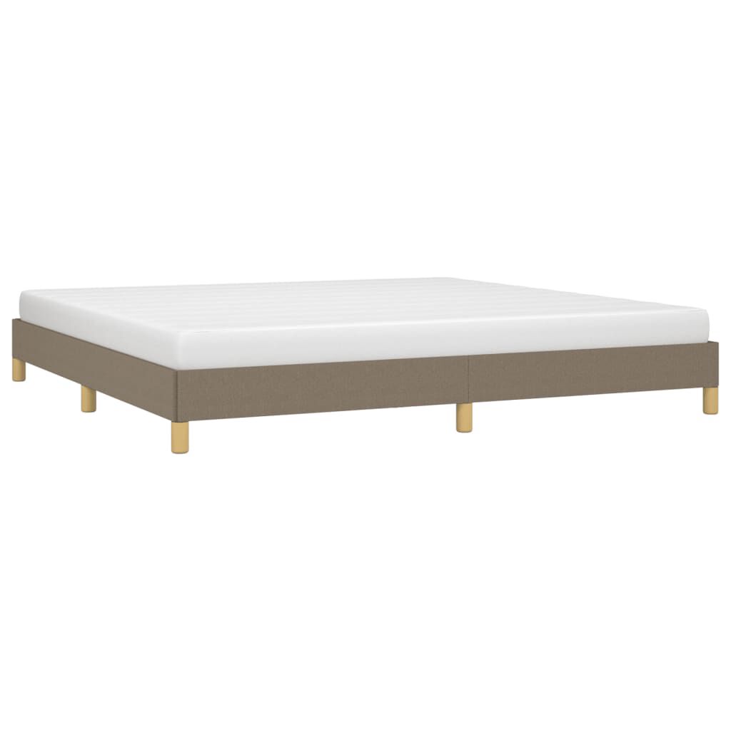 vidaXL Σκελετός Κρεβατιού Χωρίς Στρώμα Taupe 200x200 εκ.Υφασμάτινο